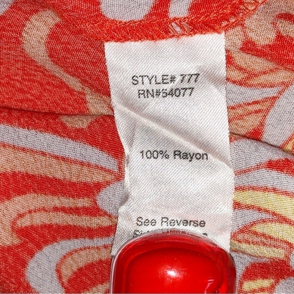 Cabi Lovely Day Mum Orange Floral Cami Tank Top Size S - Picture 6 of 7